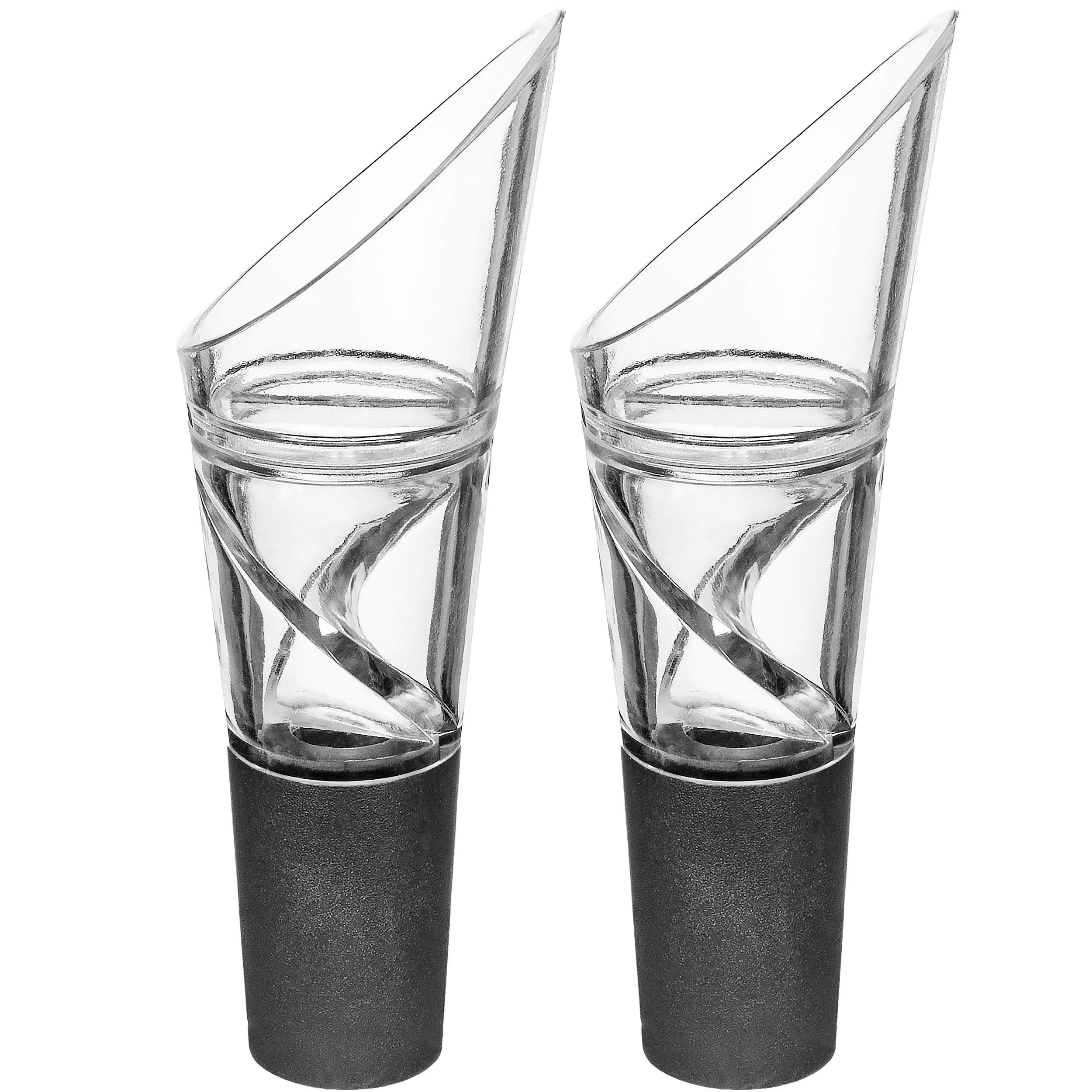 Southern Homewares Wine Aerator Set of 2, Universal Fit Glass Wine Aerator Pourer Spout for Red Wine, 3.75 x 3.68 x 1.25 Inches, Wine Areator Oxygenator with Elegant Design