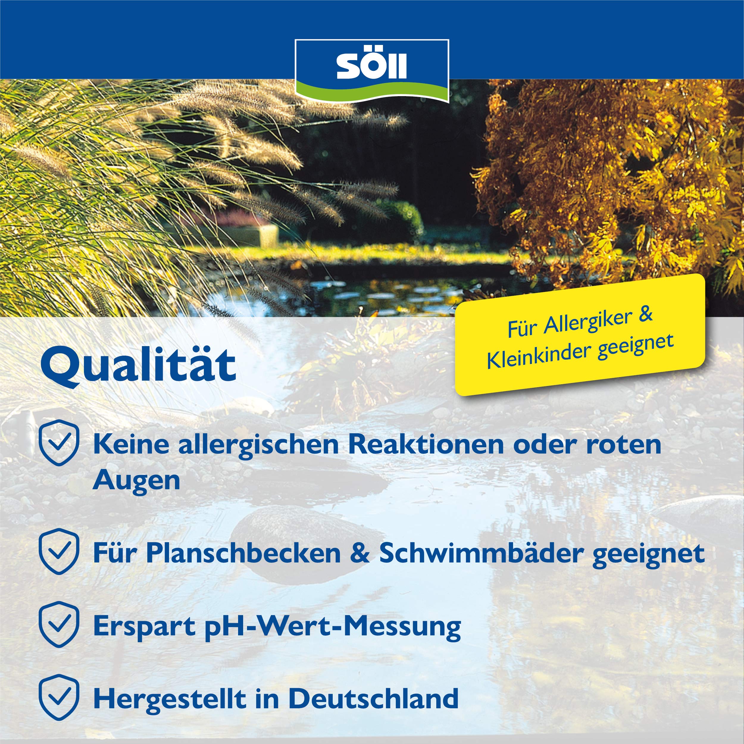 Söll 81456 AquaDes 2,5 l - Pool-Desinfektion, Poolreinigung, Wasserpflege gegen Bakterien und Keime, Desinfektionmittel für Pool Planschbecken Schwimmbecken Kinderpool