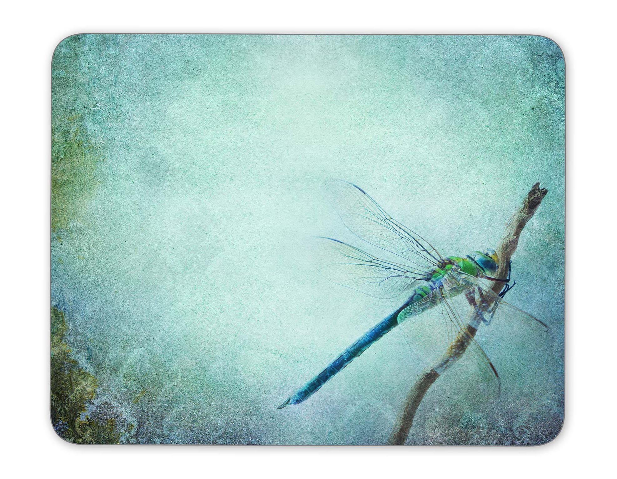 Vintage shabby chic background with dragonfly Mouse pad Mouse Pad The Office Mat Mouse Pad Gaming Mousepad Nonslip Rubber Backing