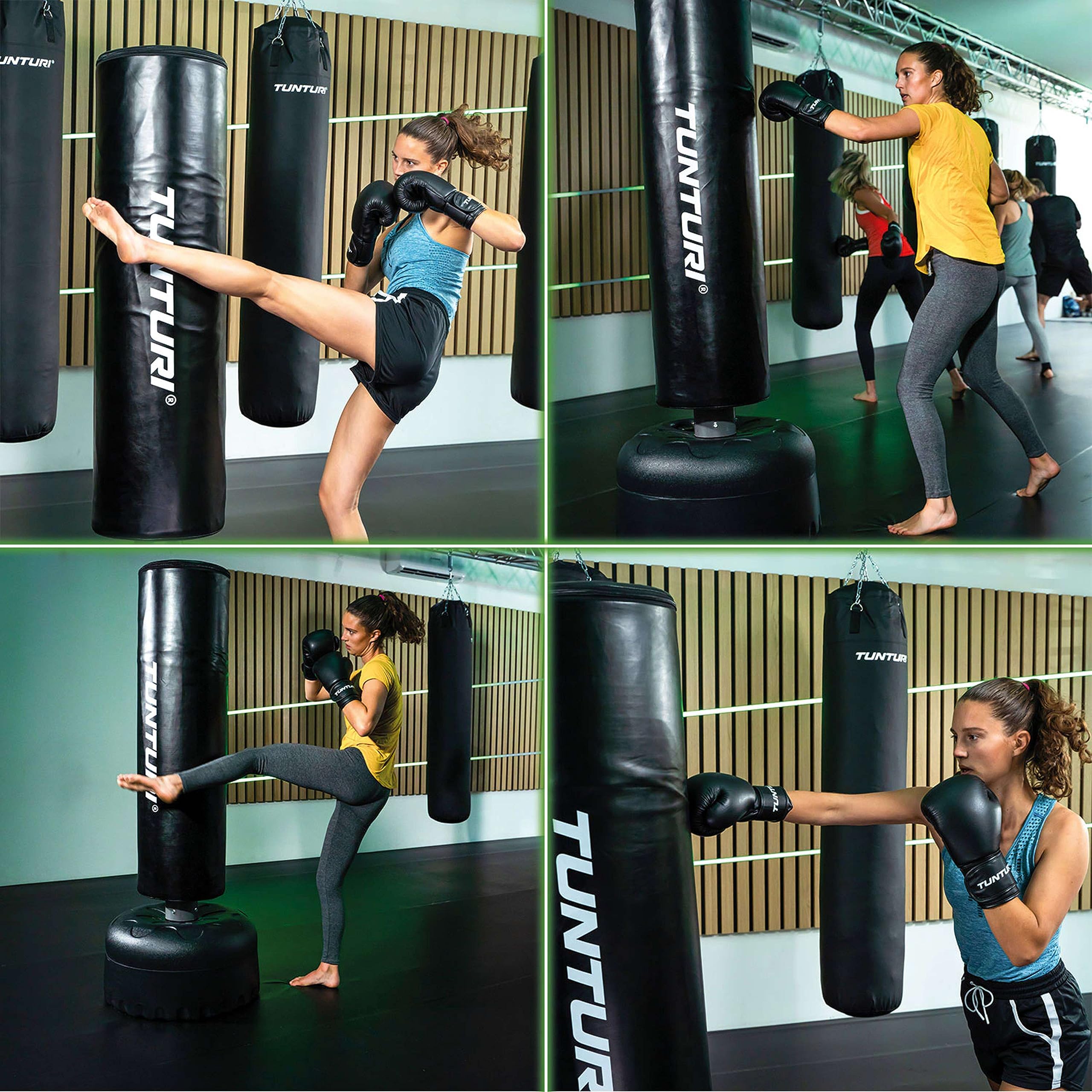 Tunturi Sacco da boxe, 170/180 cm, autoportante, supporto per boxe, robusto per MMA, boxe, allenamento, per adulti (principianti e professionisti)