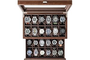TAWBURY Extra Large Watch Case 24 Slot - Perfect for Oversized Men's Watches