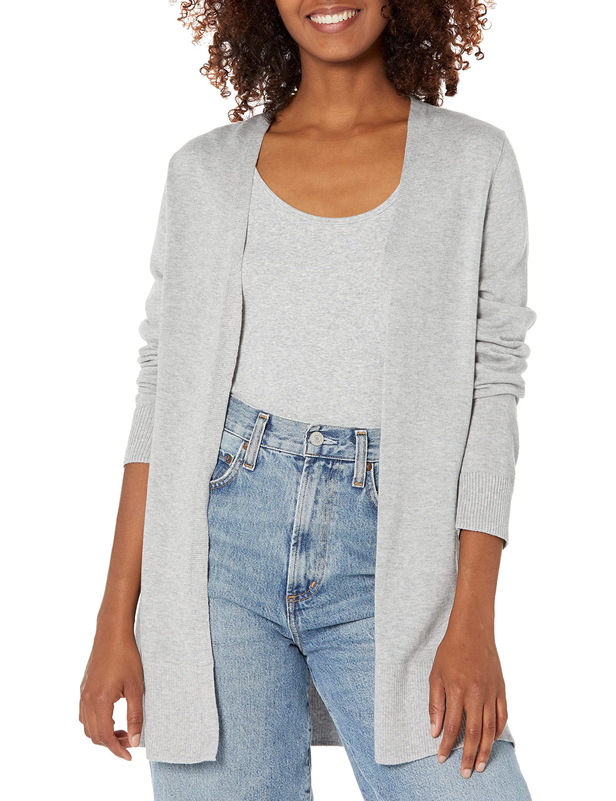 Amazon EssentialsWomen's Lightweight Open-Front Cardigan Sweater (Available in Plus Size)