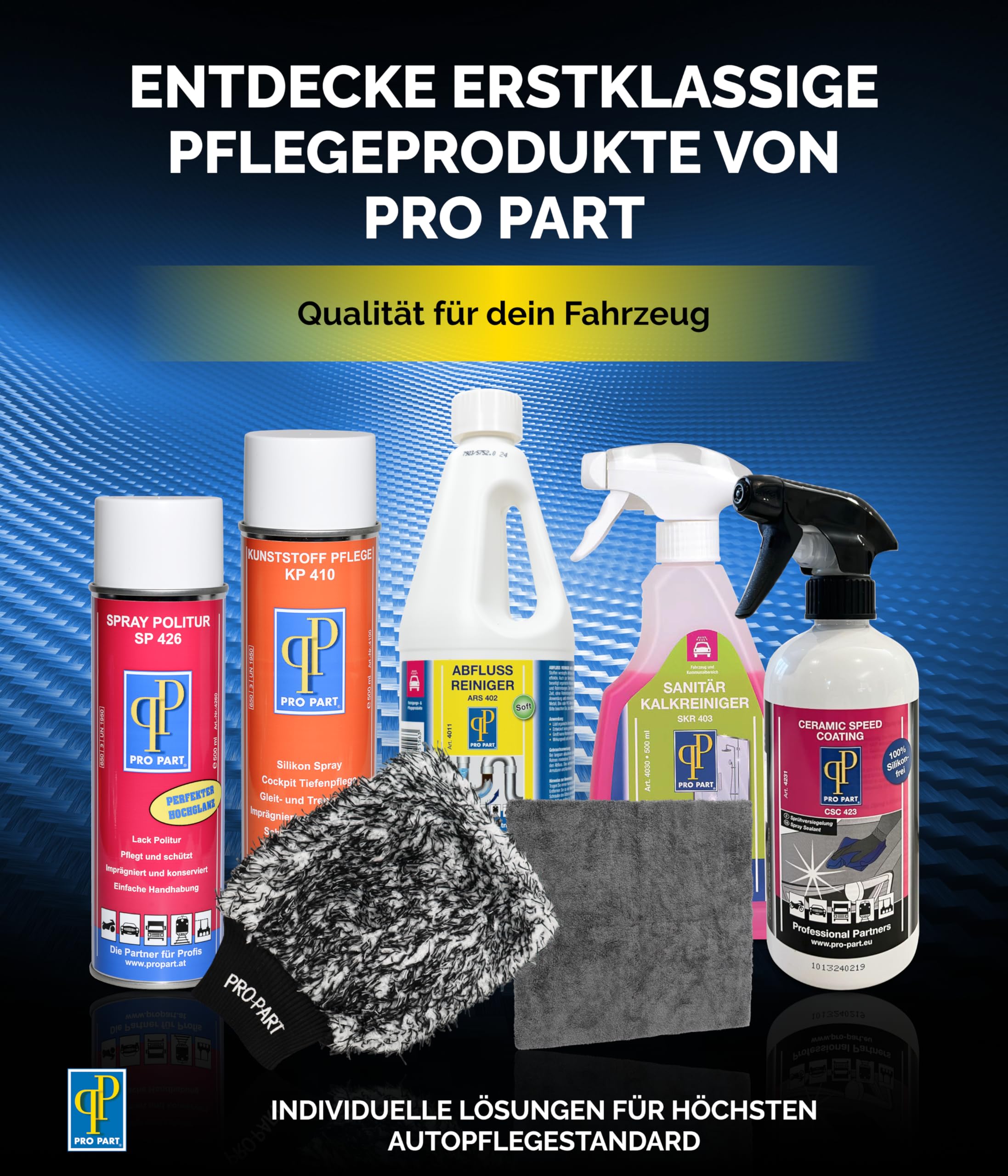 Pro Part® Spray Politur SP 426 – 3 x 500 ml – Autopflege High Speed Versiegelung für Lack & Kunststoff – Perfekter Glanz ohne weiße Ränder – Schutz vor Wiederverschmutzung, Made in EU