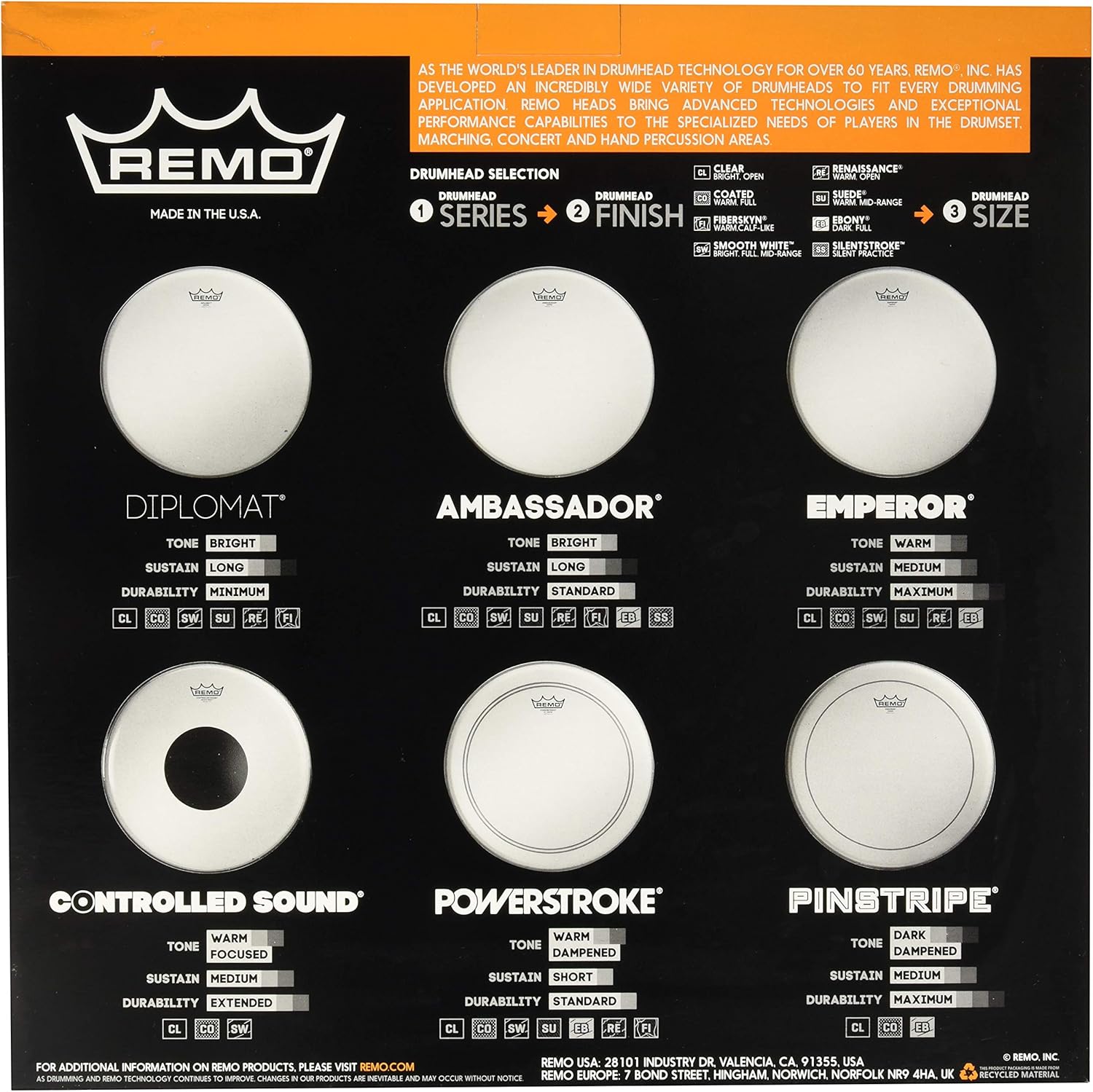 Remo Drum Set, 11-inch (BA-0111-00)