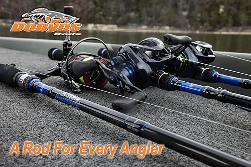 Miniatura 3 de Dobyns Rods Champion Extreme HP Series - Caña de pescar de lubina giratoria de 7 pies 0 pulgadas DX702SF  Acción rápida Med-Lt  Módulo de grafito en