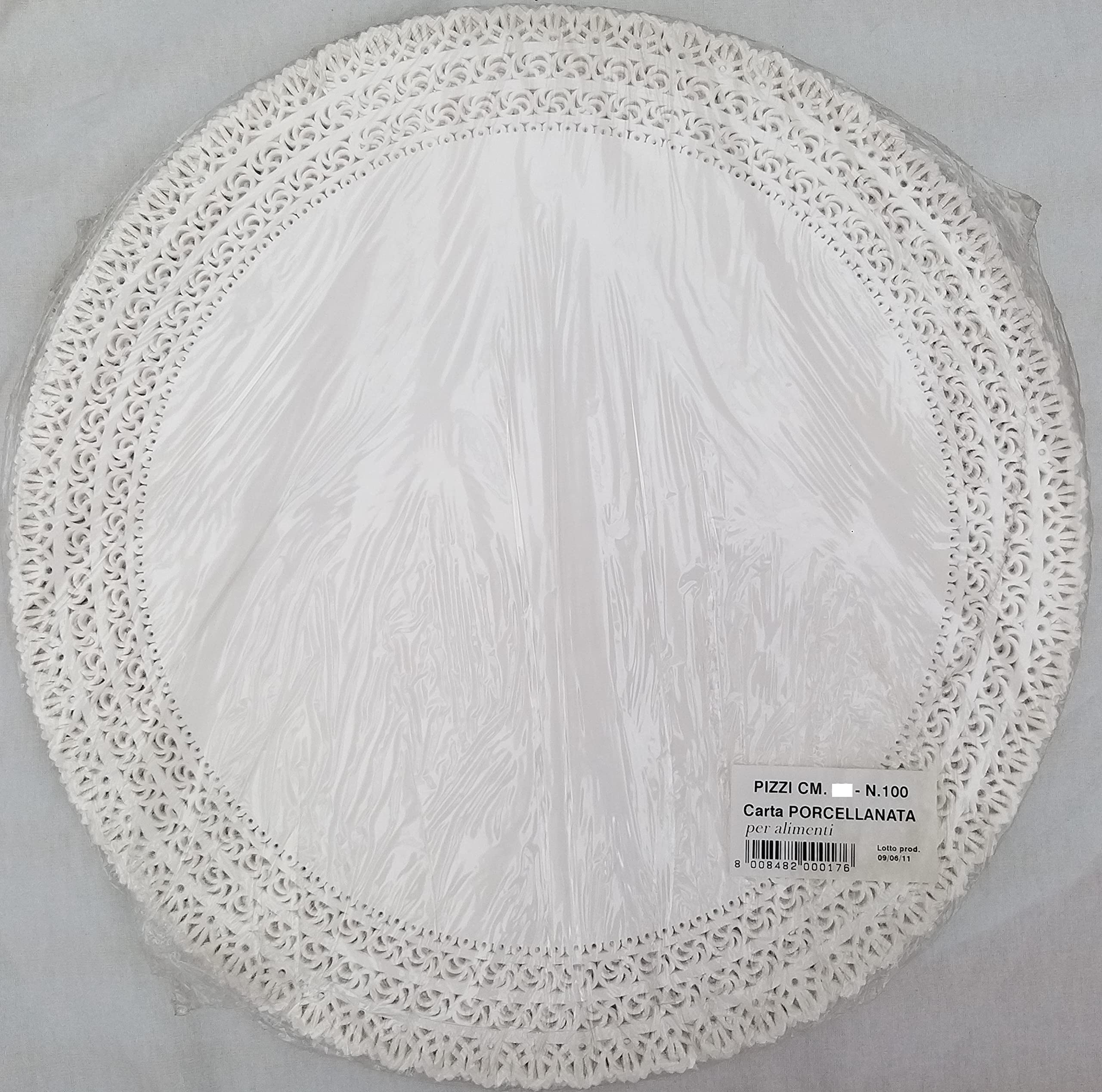 Dentelle en papier aspect porcelaine fine, napperons ICA de 40 cm pour buffet de prestige