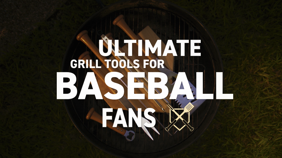 Baseball BBQ Triple Play Kit de Espátula, Pinzas y Tenedor miniatura 7