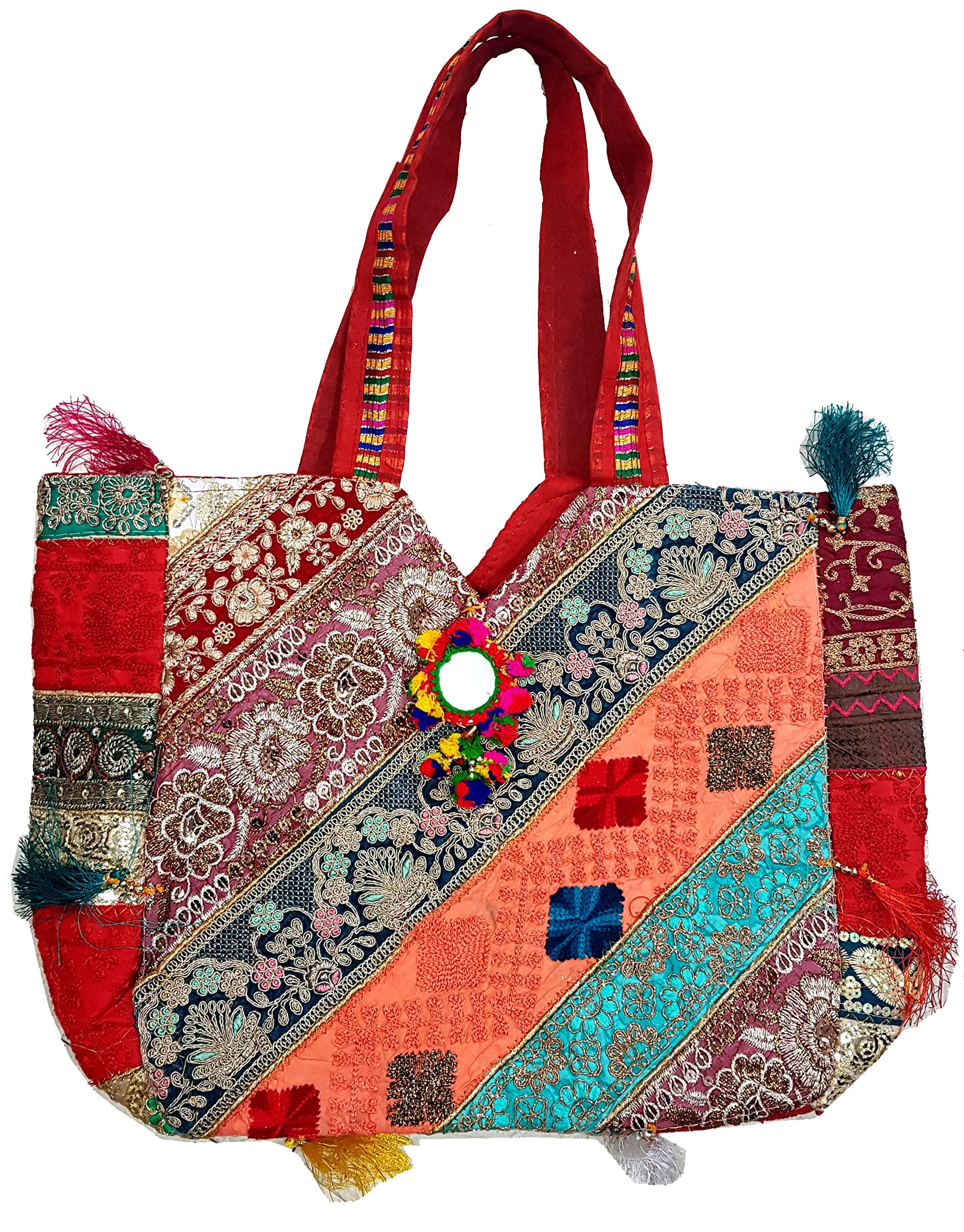 SUMERA WARQ Rajisthani Jaipuri Handicraft Womens Huge Patch Work and Embroidered A Real Banjara Bag (Multicolour) (B0B1T76ZYC) Amazon Price History, Amazon Price Tracker