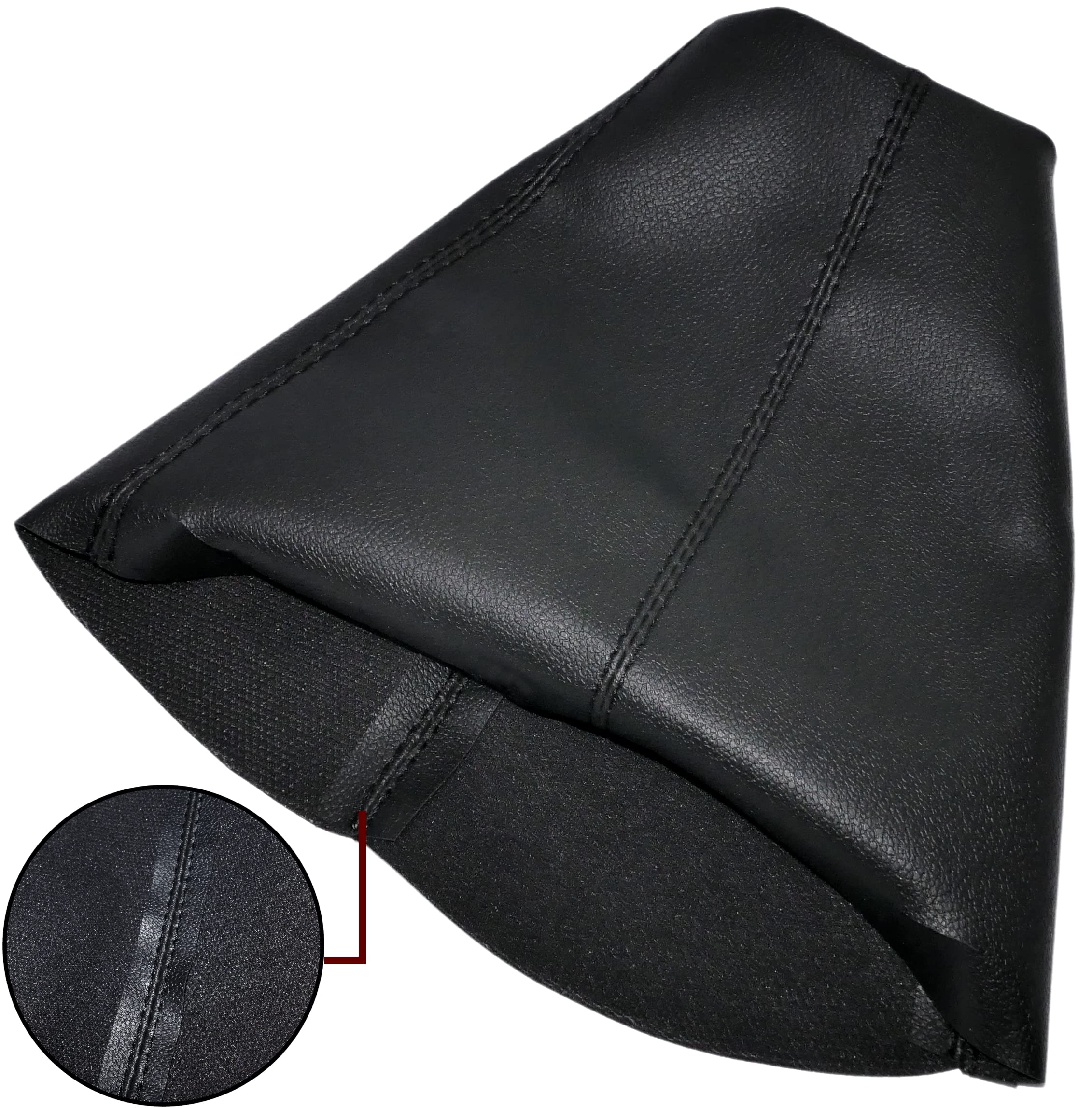 Funda De Piel Sintética Para Palanca De Cambios - Negro, Solo Para Cajas Manuales (Marco No Incluido)