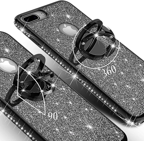 Miniatura 8 de Fundas para iPod Touch, iPod Touch 6, iPod 65 protector de pantalla de vidrio templado, cubierta de arena movediza con purpurina líquida compatible