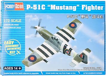 Hobbyboss 172 Scale P-51C Mustang Diecast Model Kit
