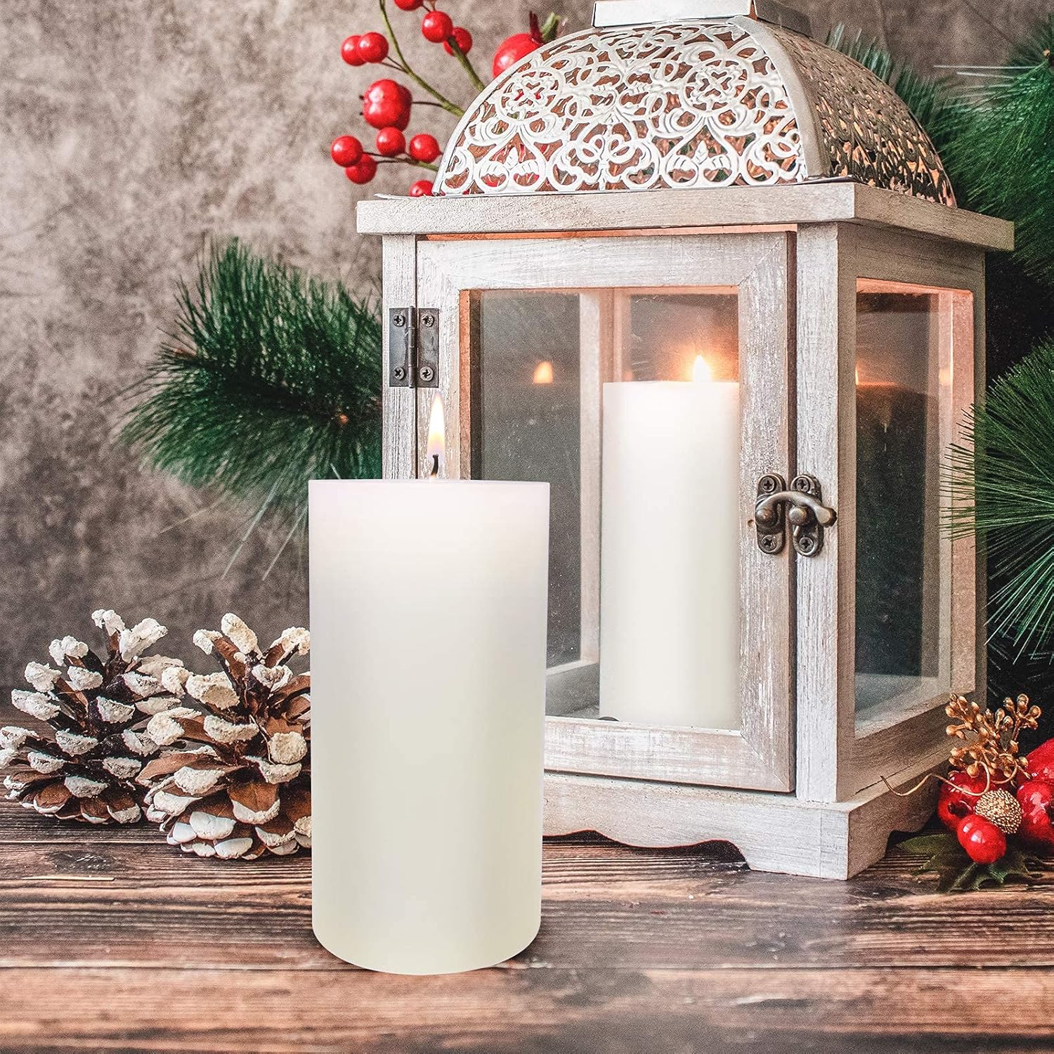 Amusaer 6 Pack 3x4 Inch Unscented Pillar Candles, Dripless and Smokeless Candle Set, Long and Slow Burning Candle, Perfect for Home Decoration, Wedding, Party : Home & Kitchen