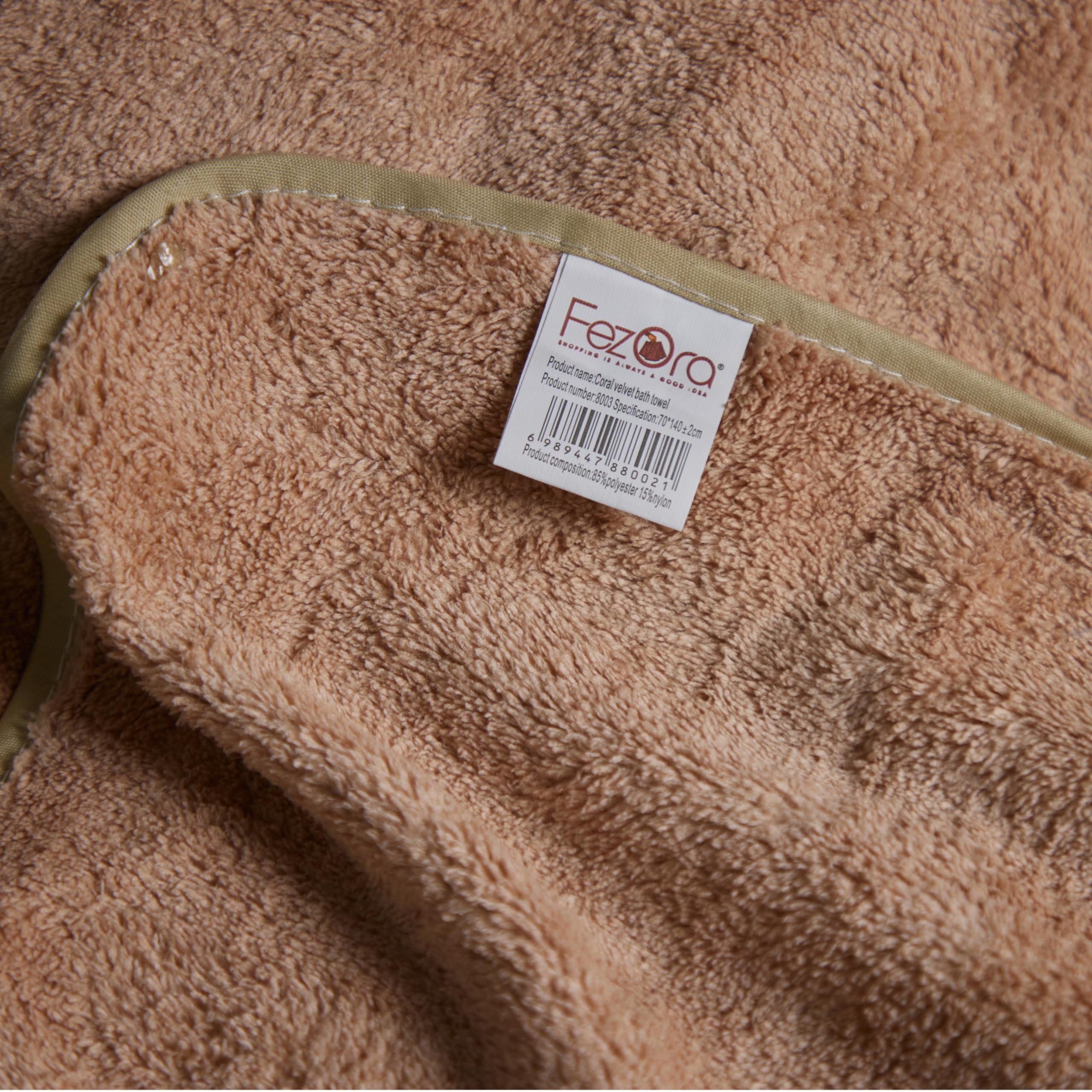 Fezora Toallas de baño de microfibra de 500 g/m² | (70 x 140) felpa extrasuave y secado rápido altamente absorbente con toallas de baño grandes - 1 unidad (beige)