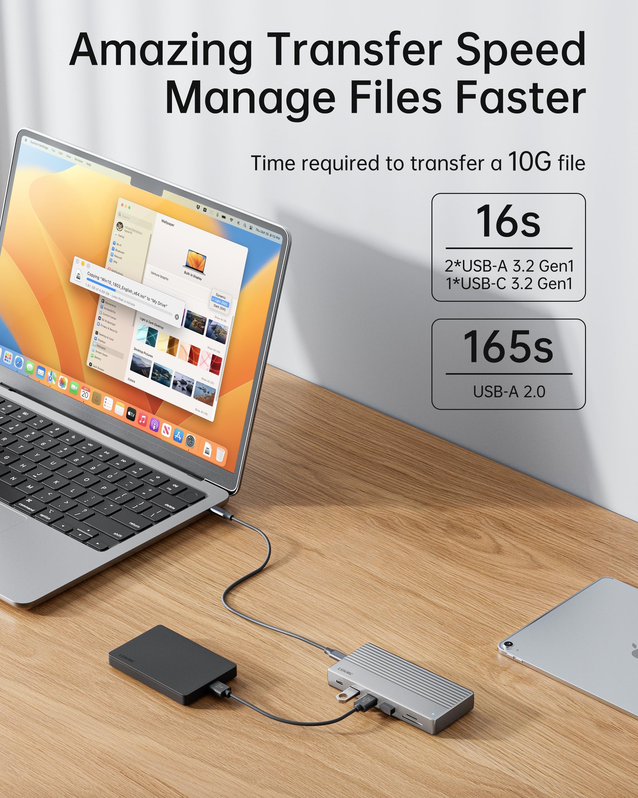 Stacja dokująca USB C, 3 monitory, stacja dokująca do laptopa 11 w 1, podwójny monitor z podwójnym HDMI 4K przy 60 Hz + DP 4k przy 60 Hz + Ethernet+3USB+1USB C+PD+SD/TF, wieloportowy adapter USB C Hub