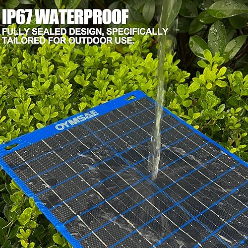 Miniatura 7 de OYMSAE Mantenedor de cargador solar de goteo de 15 W 12 V, kit de cargador de batería de panel solar portátil impermeable con enchufe para