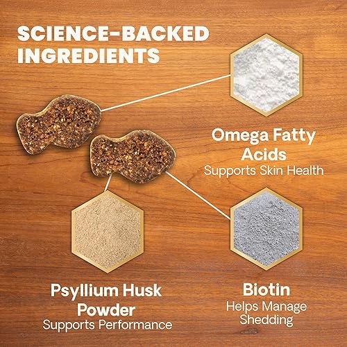 Miniatura 4 de VetriScience Remedio para bolas de pelo para gatos, 60 masticables, suplementos y vitaminas para gatos para control de bolas de pelo y apoyo