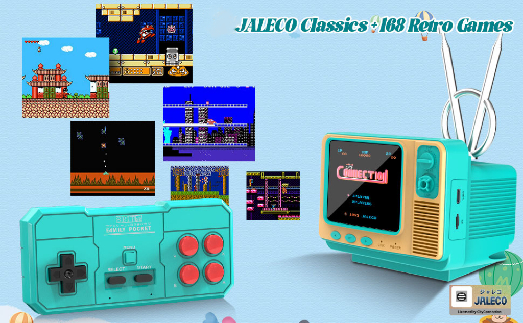 ファミリーレトロクラシック　GV300 コントローラー2個付属 Amazon.com: Retro Handheld Game Console - GV300S JALECO+168