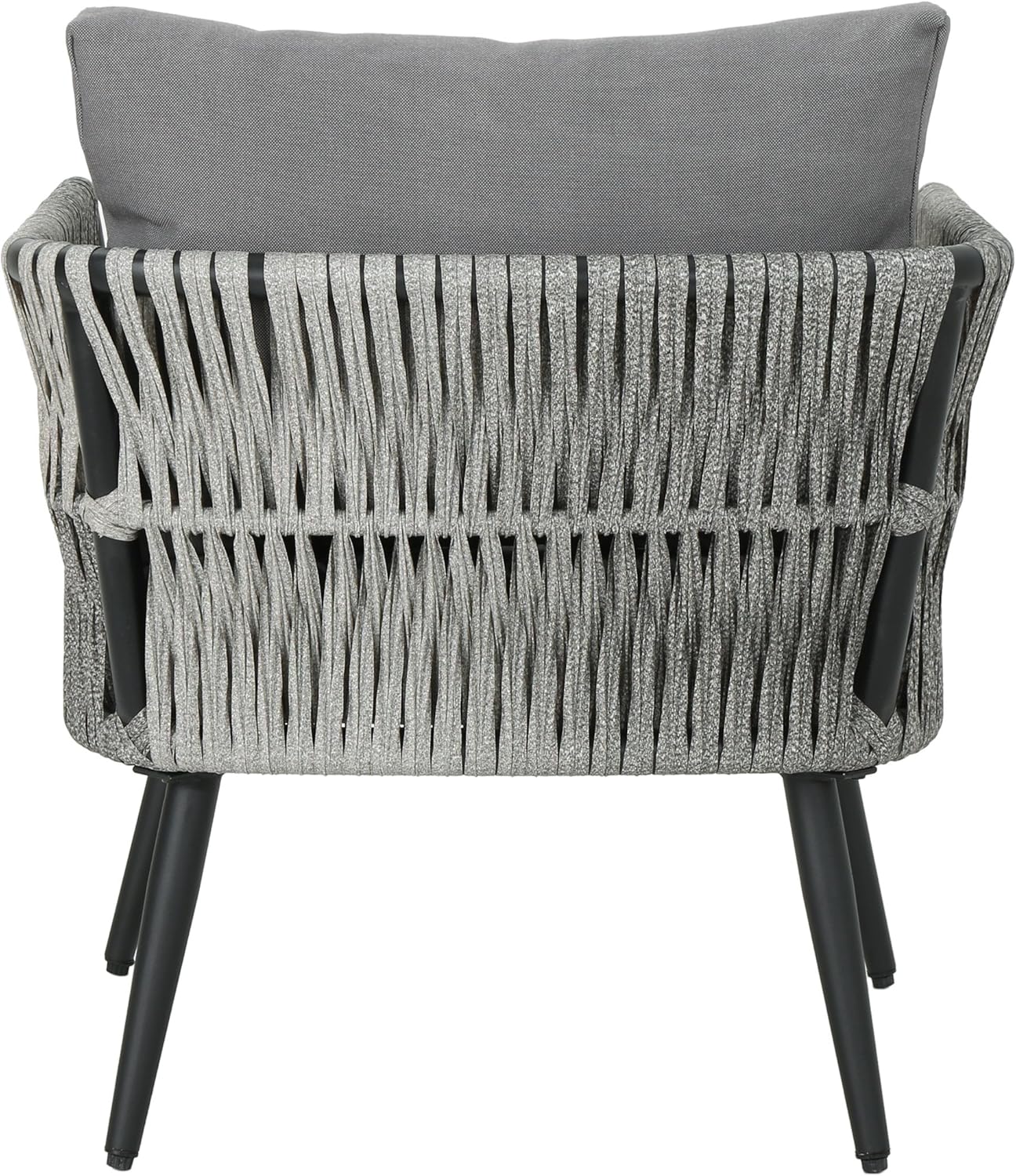 Christopher Knight Home Weber Outdoor Wicker Club Chairs (Set of 2), Light Dark Gray