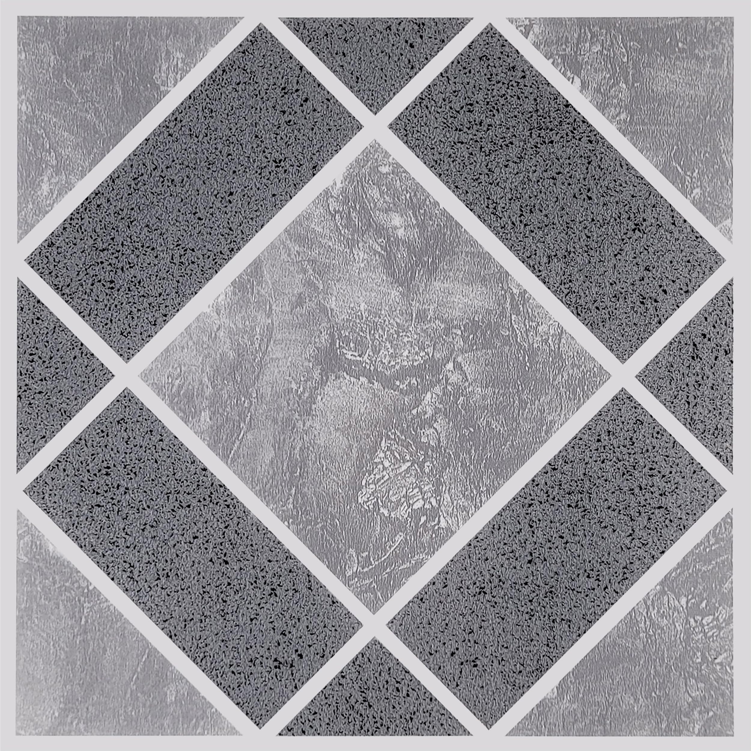 Nexus Self Adhesive 12-Inch Vinyl Floor Tiles, 20 Tiles - 12" x 12", Light & Dark Diamond Pattern - Peel & Stick, DIY Flooring for Kitchen, Dining Room, Bedrooms & Bathrooms by Achim Home Decor