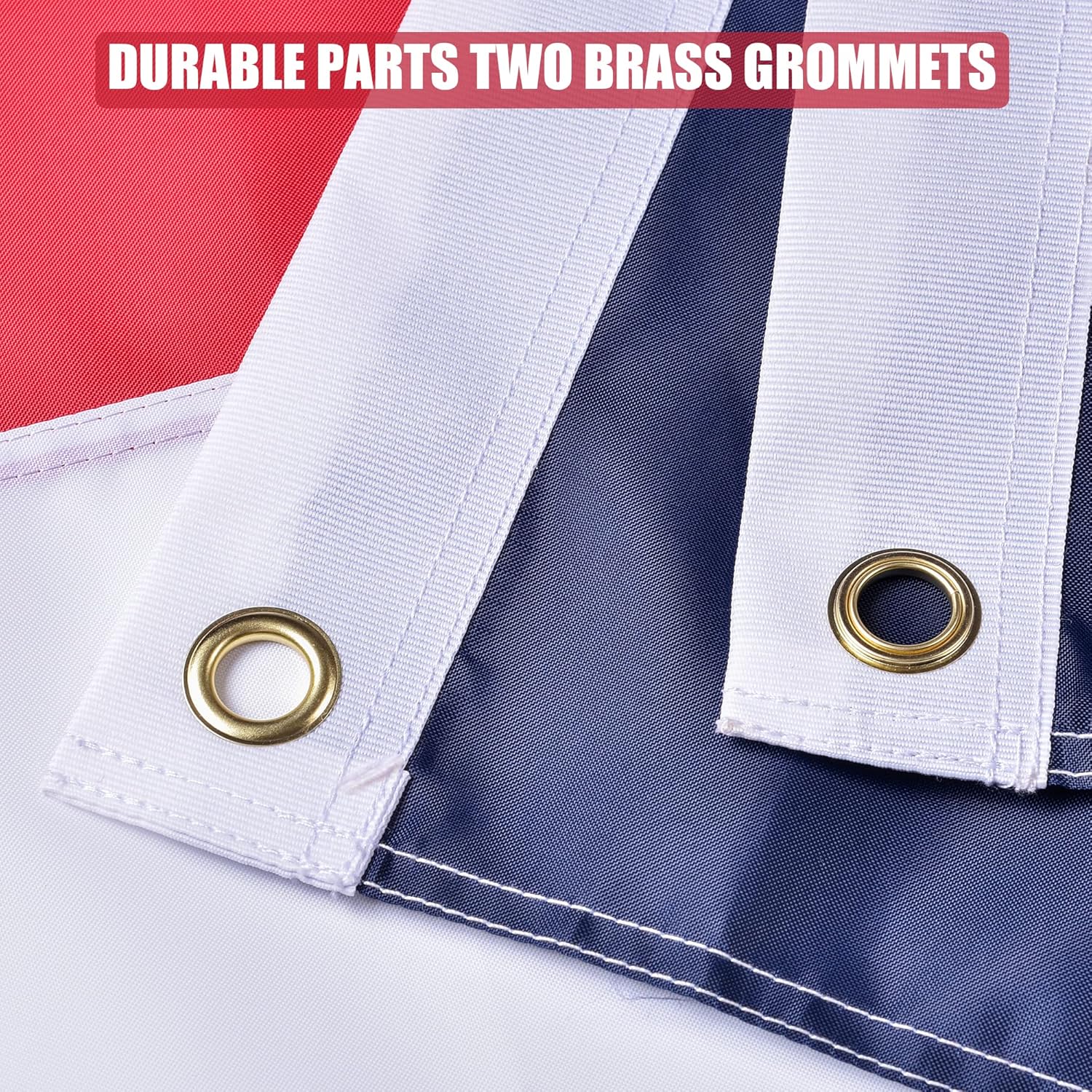 North Carolina State Flag 3x5 Ft Deluxe Full Embroidered Heavy Duty Polyester Durable NC Outside Flag with Sewn Stripes and Brass Grommets for Indoor/Outdoor - Image 6