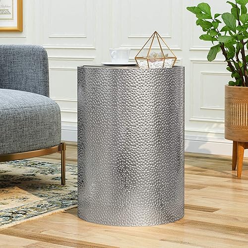 Miniatura 8 de Christopher Knight Home Rache - Mesa redonda moderna con hierro martillado, dorado, 16 x 16 x 22.25 pulgadas