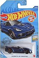 Vista 1 de Hot Wheels '19 Corvette ZR1 Convertible, [azul] 144/250 Factory Fresh 2/10