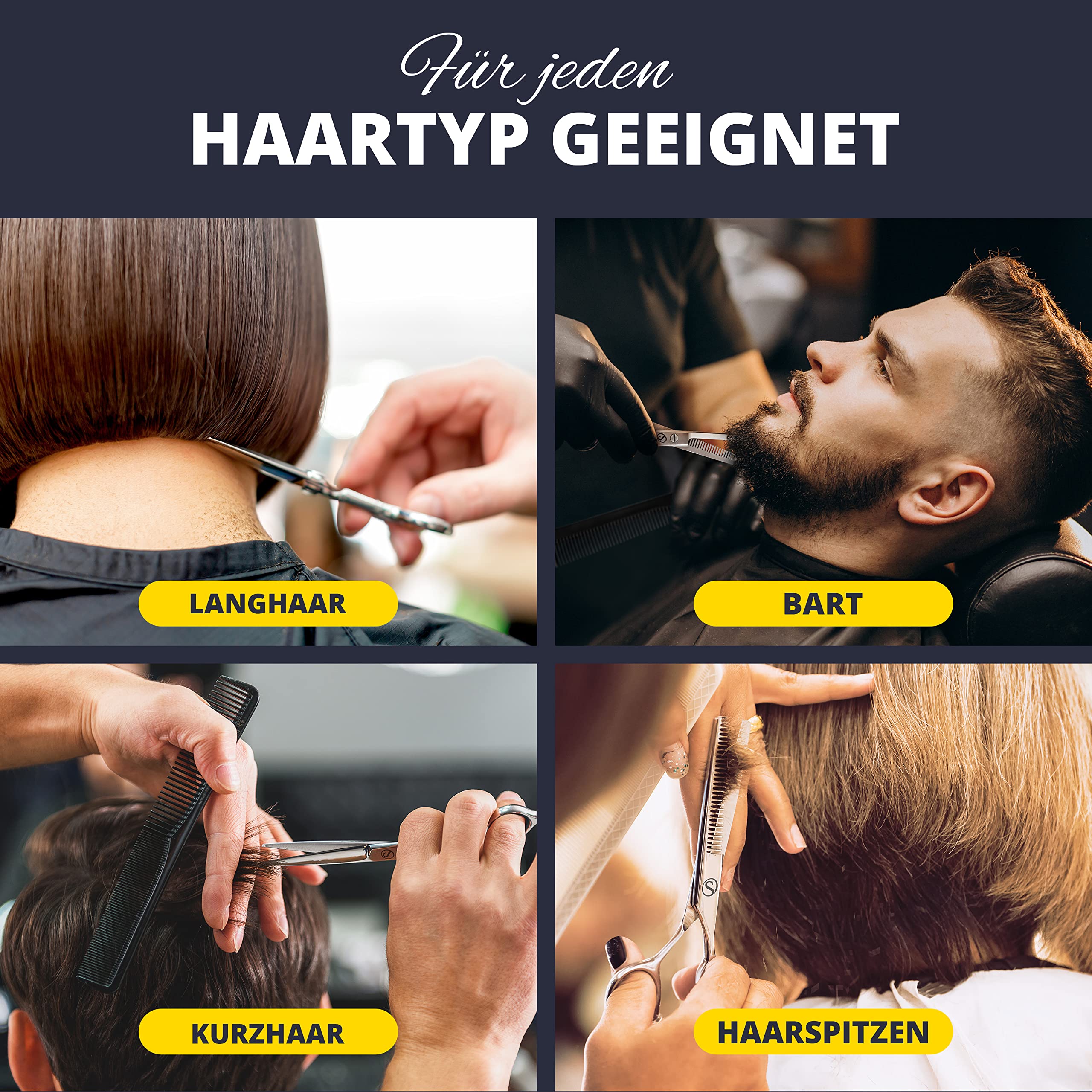 SCHMIEDWERK Haarscheren-Set | Friseurschere - scharfer & präziser Schnitt | Perfekter Haarschnitt für Damen & Herren | Profi Haarschneideschere mit Etui (Scheren-Set)