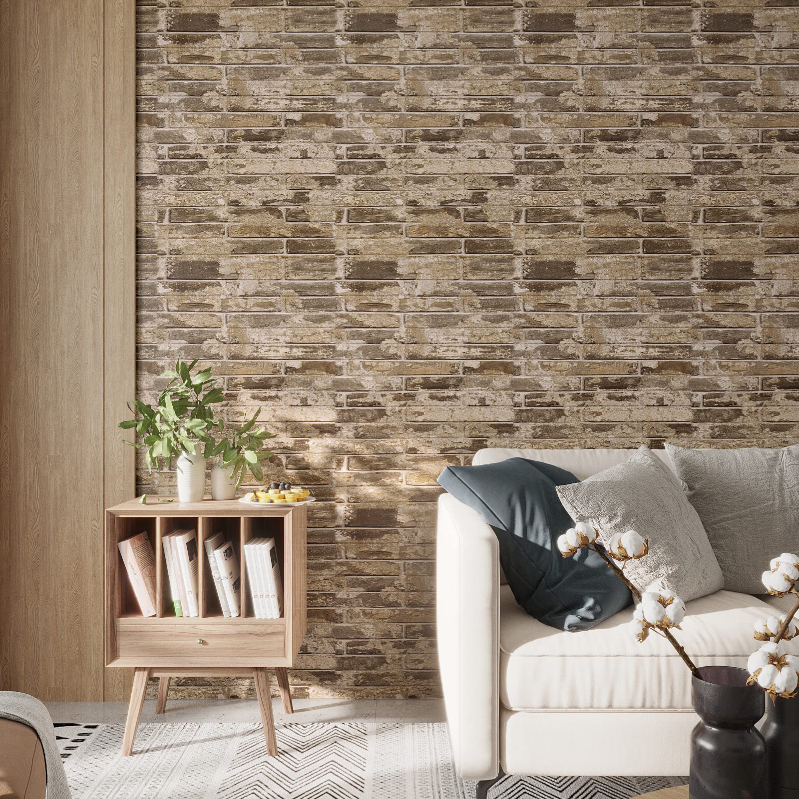 VEELIKE Thick Dark Brown Wood Effect Wallpaper Self Adhesive Worktop Vinyl Covering 40cm X 900cm - View #8