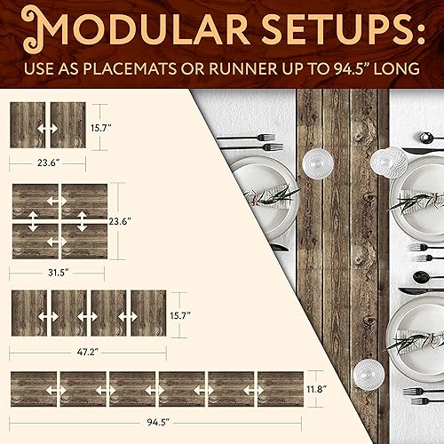 Miniatura 2 de Trivetrunner - Salvamanteles modulares decorativos con 6 manteles individuales y superficie resistente al calor para platos calientes, ollas y