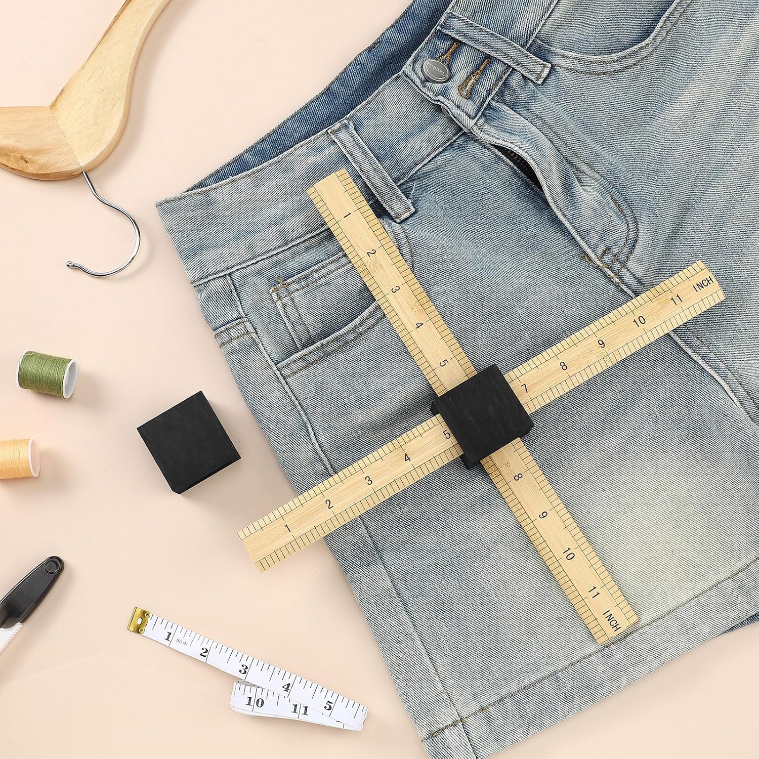2 Pcs Adapter for Yardstick Ruler Clothing Measurement Tool
