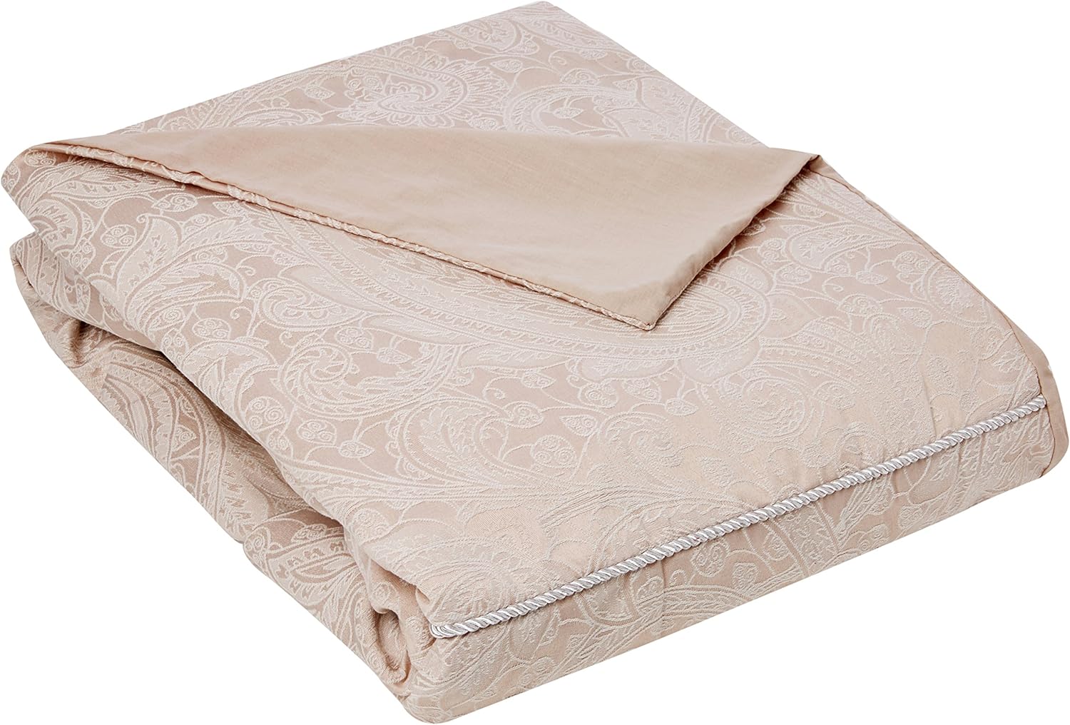 Julian Charles Paisley Luxury Jacquard Duvet Cover, Cotton, Natural