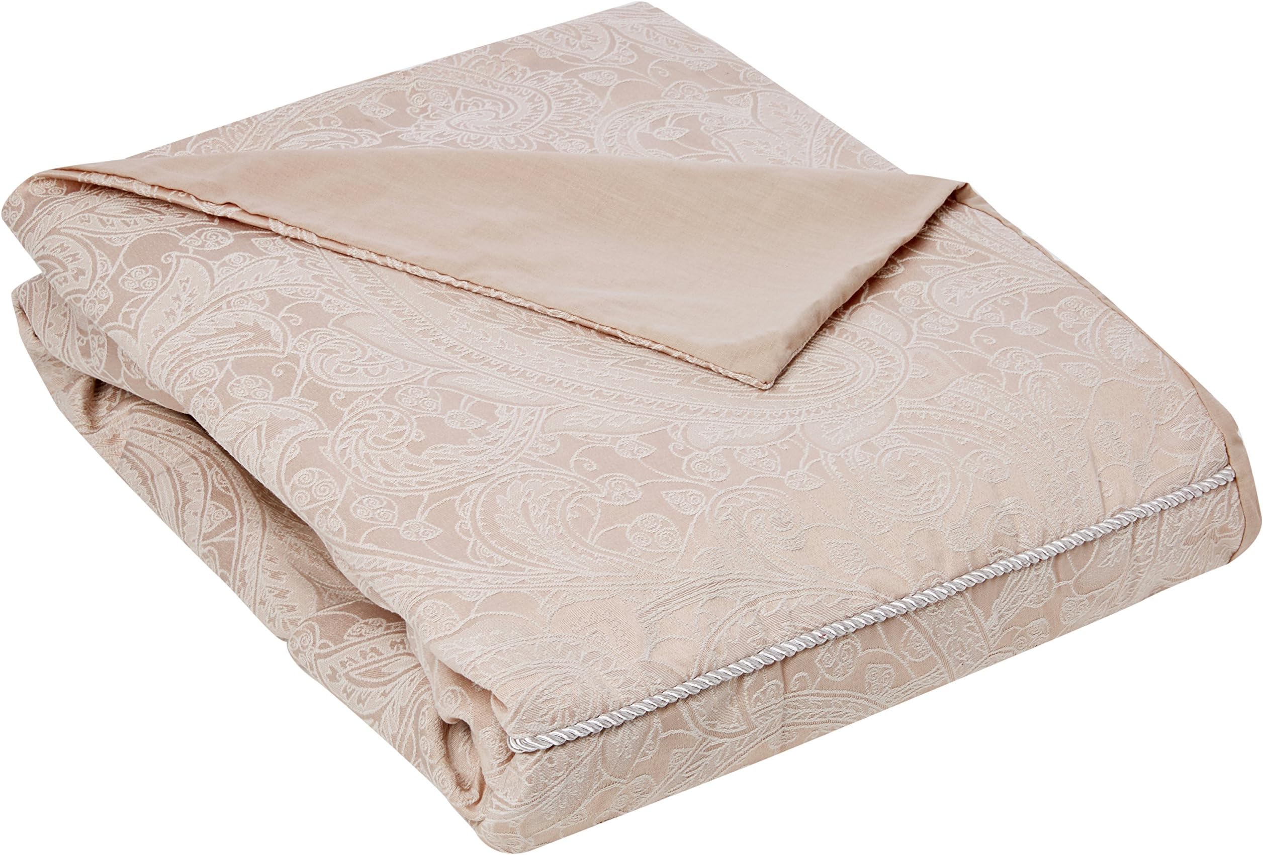 Julian Charles Paisley Luxury Jacquard Duvet Cover, Cotton, Natural, Double