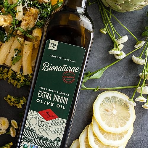 Vista 5 de Bionaturae Extra Virgin Olive Oil - Organic Olive Oil, Non-GMO, USDA Certified Organic, Recyclable Glass, 100% Authentic Italian Olive Oil, Made in
