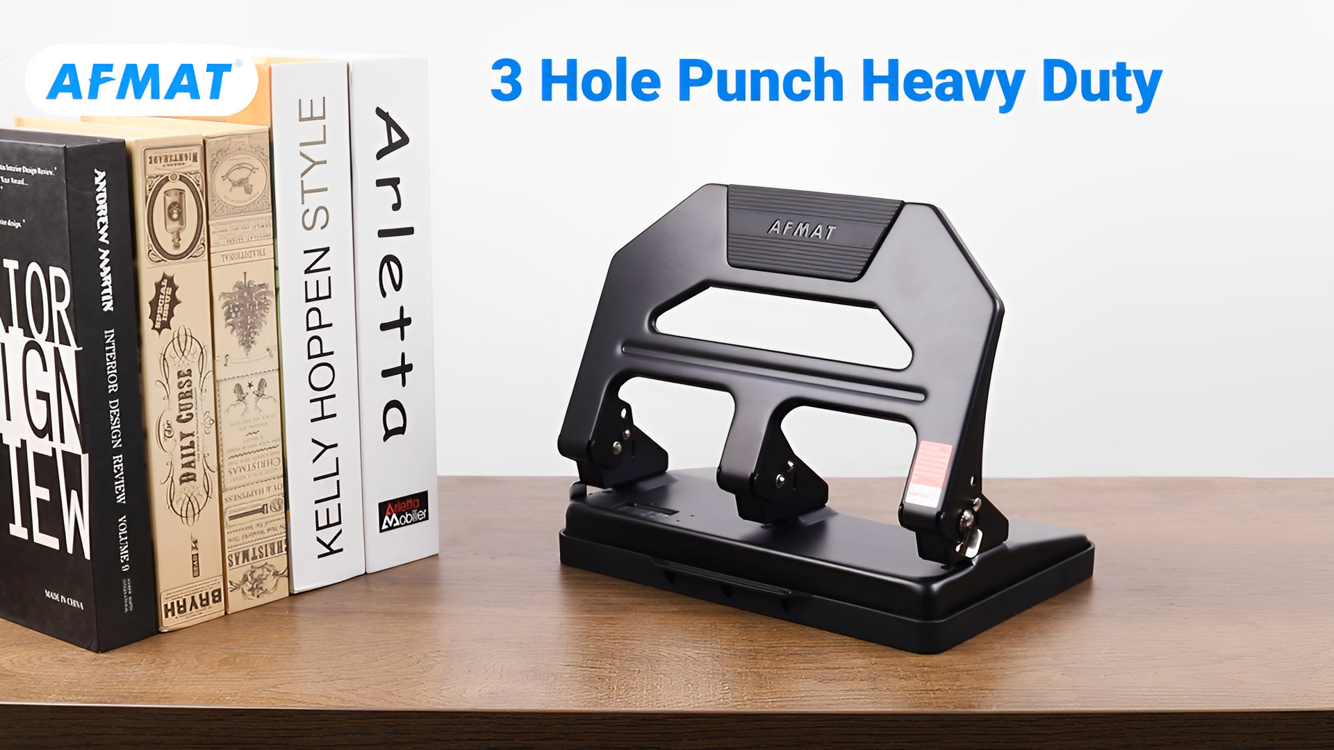 AFMAT Heavy Duty 3-Hole Punch 40 Sheet Capacity With