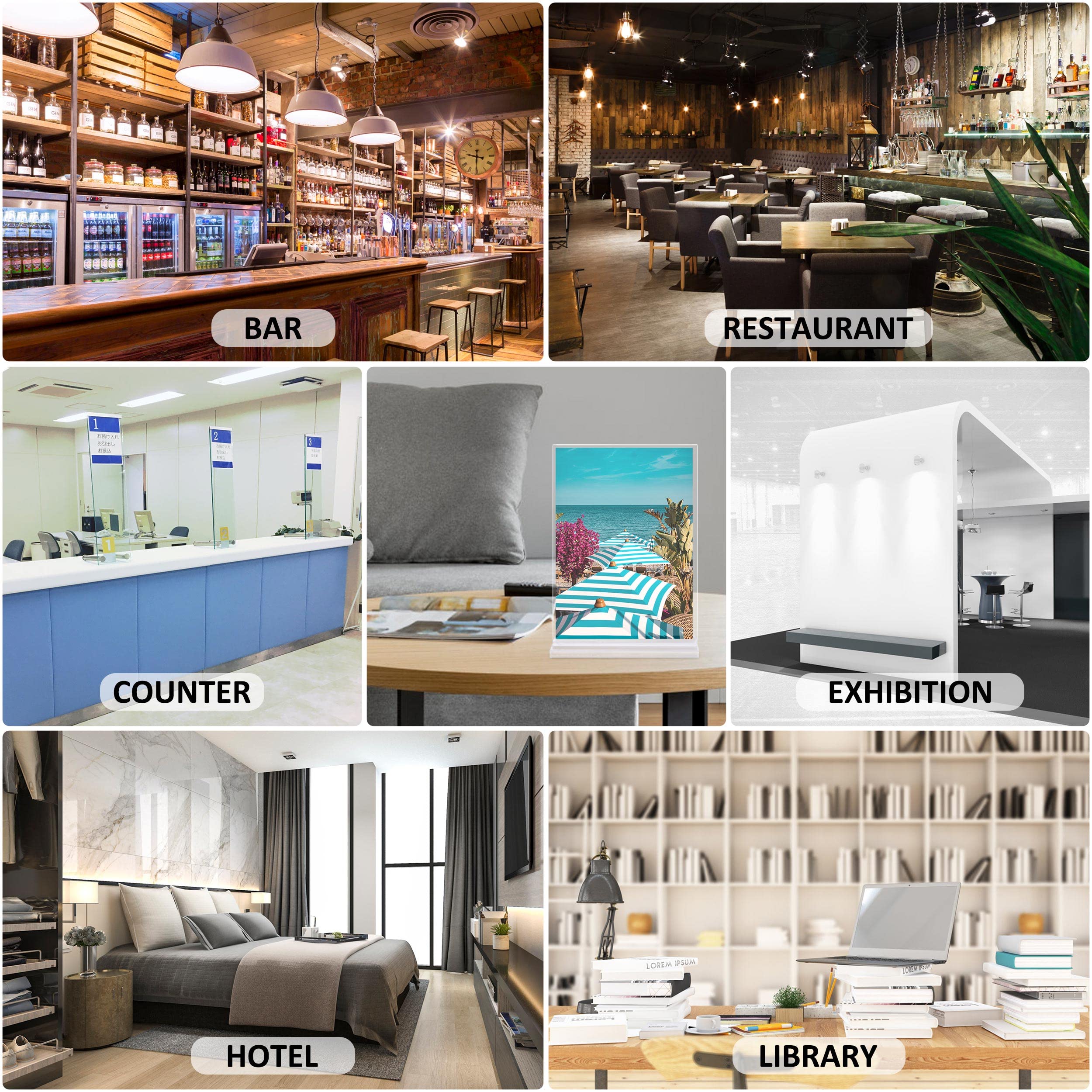 2 Sztuki Akrylowy Stojak na Szyld A5 Stojak na Menu transparentny Podwójny Stojak na biurko w kształcie litery T do restauracji Hotel Sklep Biurowy
