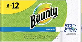 Select-A-Size Paper Towels, White, Giant Roll, 8 Rolls (Pack of 1)
