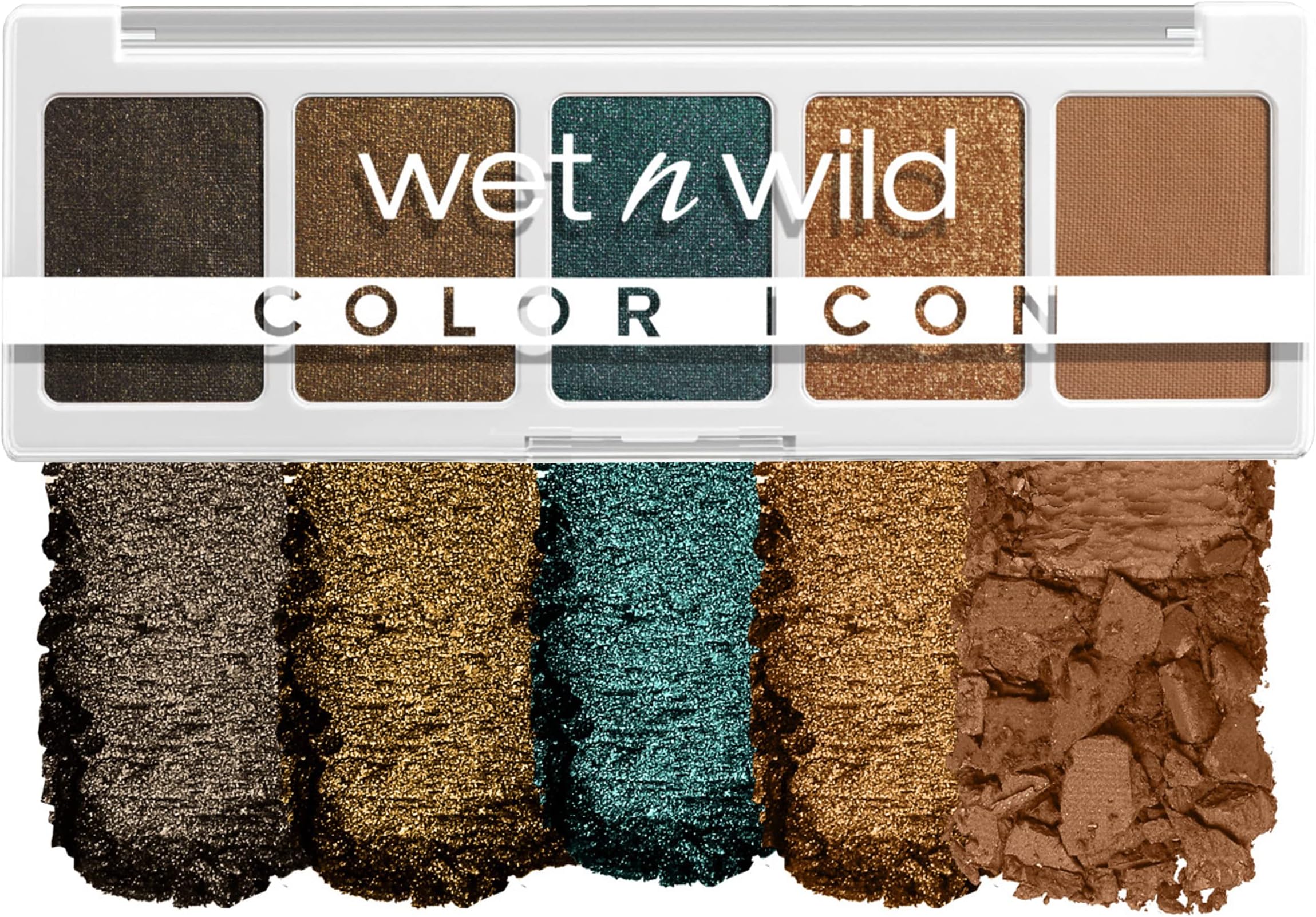 Color Icon Eyeshadow Makeup 5 Pan Palette, My Lucky Charm, Matte, Shimmer, Metallic, Long Wearing, Rich Buttery Pigment, Cruelty Free