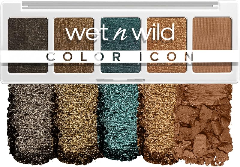 Color Icon Eyeshadow Makeup 5 Pan Palette, Matte, Shimmer, Metallic, Long Wearing, Rich Buttery Pigment, Cruelty Free - My Lucky Charm