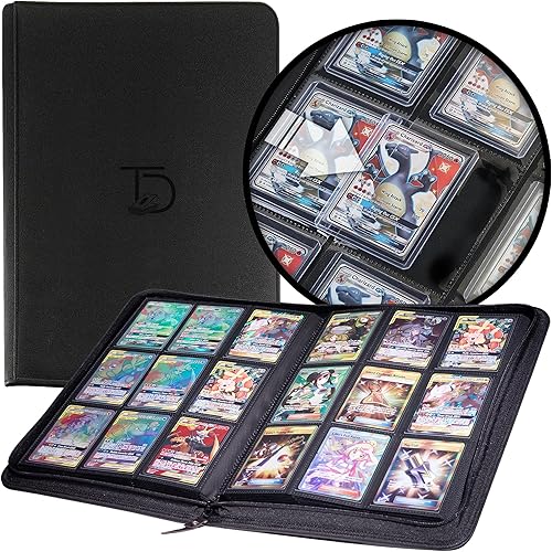 TopDeck 200 TopLoader Binder - Álbum de 9 bolsillos para tarjetas - Fundas de almacenamiento seguras TCG - Compatible con Yugioh, Magic the