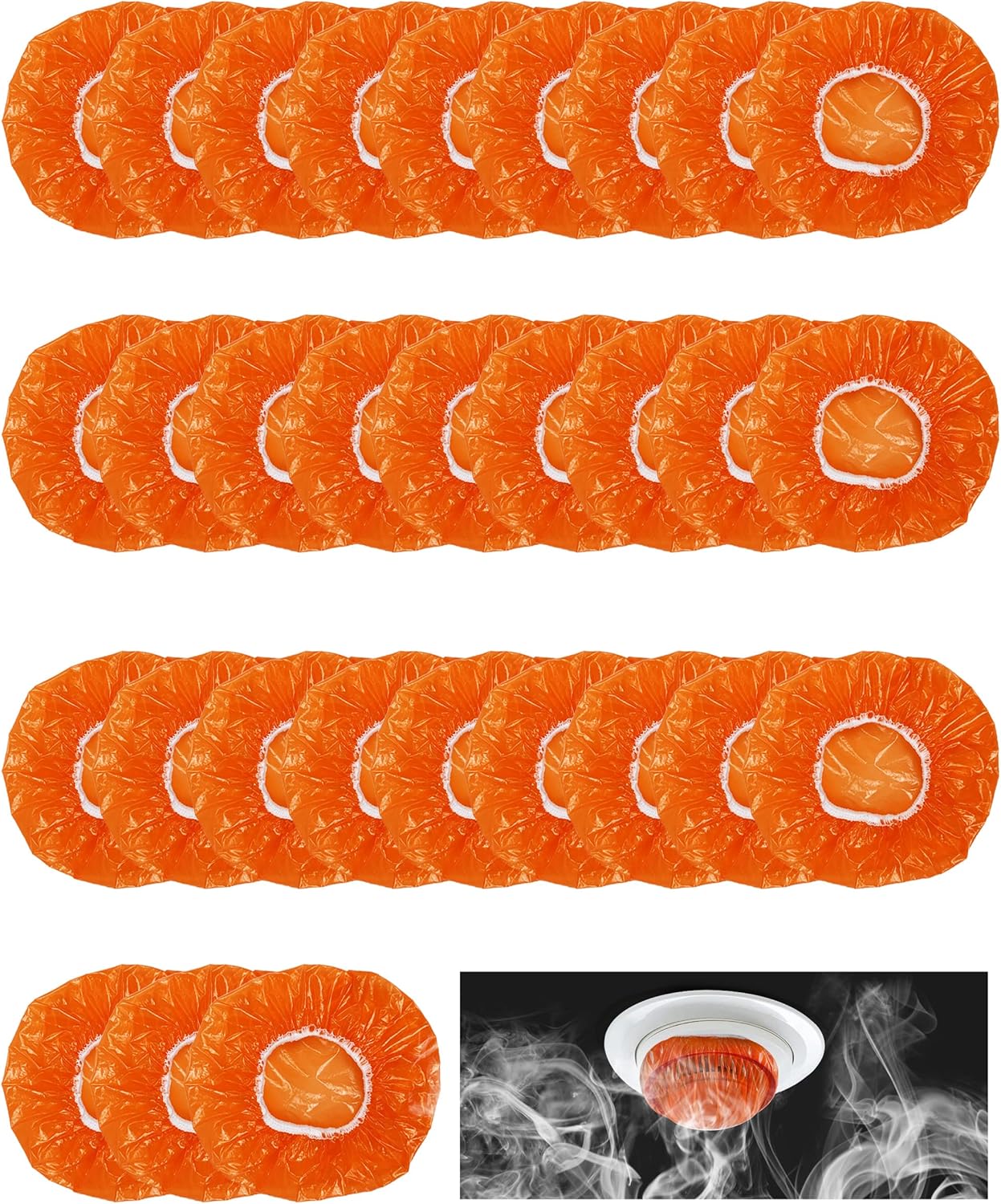 FORINCES Smoke Detector Cover 30 Pcs Smoke Detector Dust Cover, Smoke Alarm Paint Cover, Fire