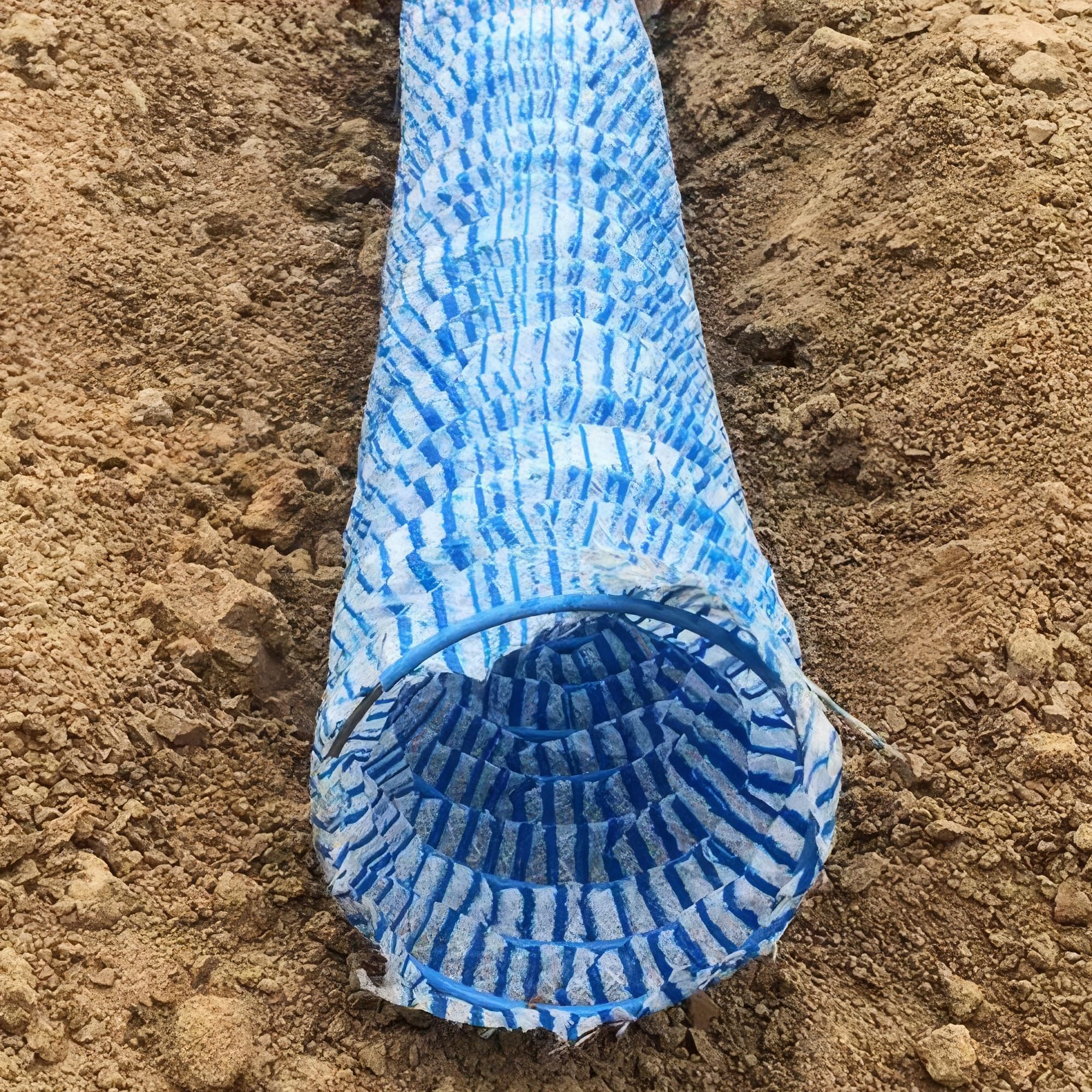Corrugated Drain Pipe Non-Woven Filter Layer Polyester Fiber Soft Infiltration French Drain Pipe Fabric w/Steel Wire, Commercial Expandable Tubular Drainage Pipes(9m(30ft),D 3in(8cm))