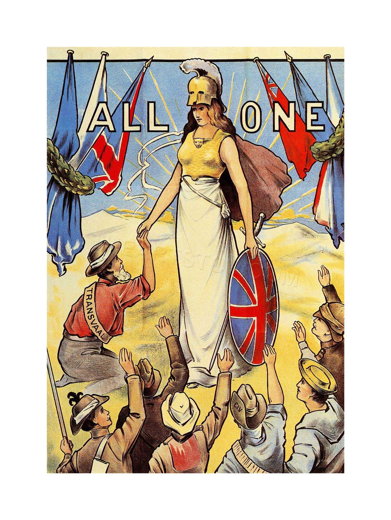 Wee Blue Coo Vintage Ad Political British Empire Commonwealth Britannia Wall Art Print
