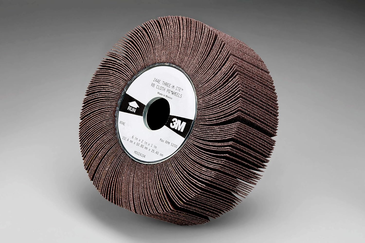 3M Cubitron 35084-case Flap Wheel 244E, 6" x 2" x 1" 120 XE-Weight, Aluminum Oxide (Pack of 5)