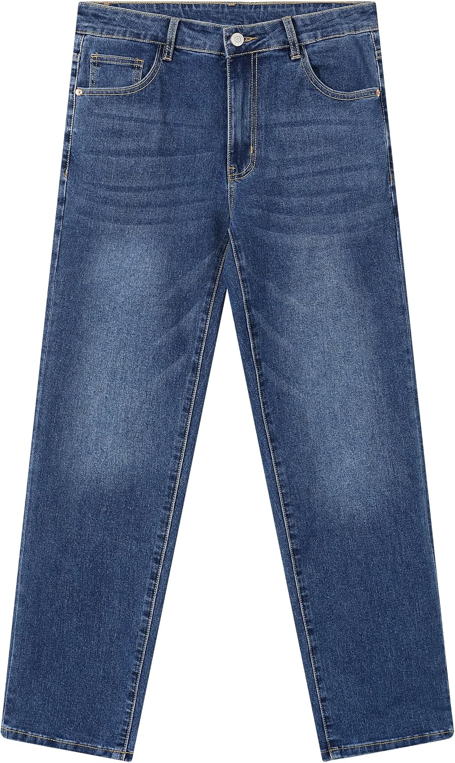 Men's Slim Tapered Fit Jeans Stretch Denim Pants - Casual Everyday Comfort Classic Washed Jeans for Work Daily All Season