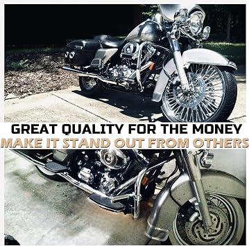 FatFlex Front Wheel for Harley Touring 2000-2007 21 Chrome Dual Disc | Fits 2000-2007 Touring Models with Chrome Finish, Stainless Steel Fat Spokes and Dual Disc Setup for Custom Styling