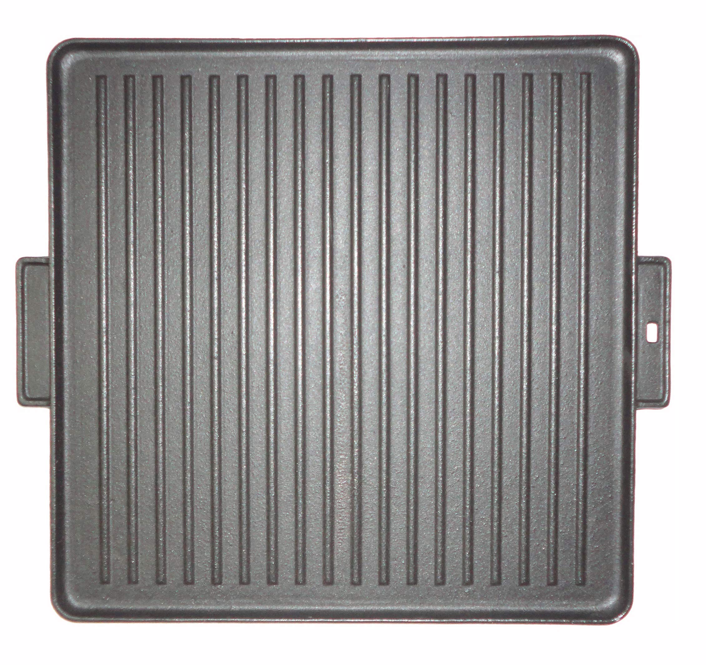 Franza Piastra in ghisa professionale reversibile carne pesce smaltata vetrificata per alimenti 380 x 380 mm. - Y8051