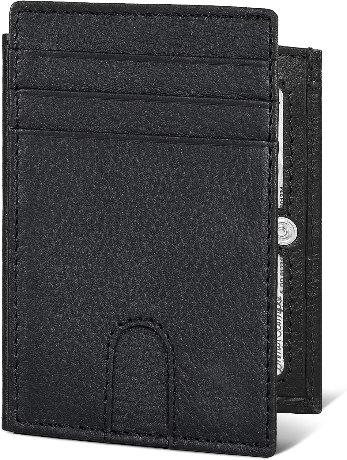 Minimalist Wallets for Men & Women RFID Front Pocket Leather Card Holder Wallet