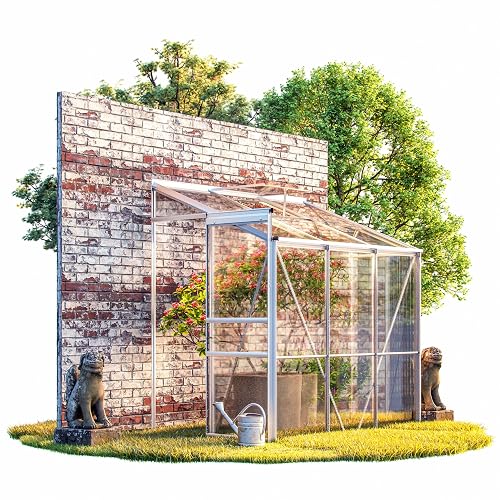 Gardebruk® Beistell Aluminium Gewächshaus 3,8m³ 190x130cm Treibhaus Gartenhaus Frühbeet Pflanzenhaus