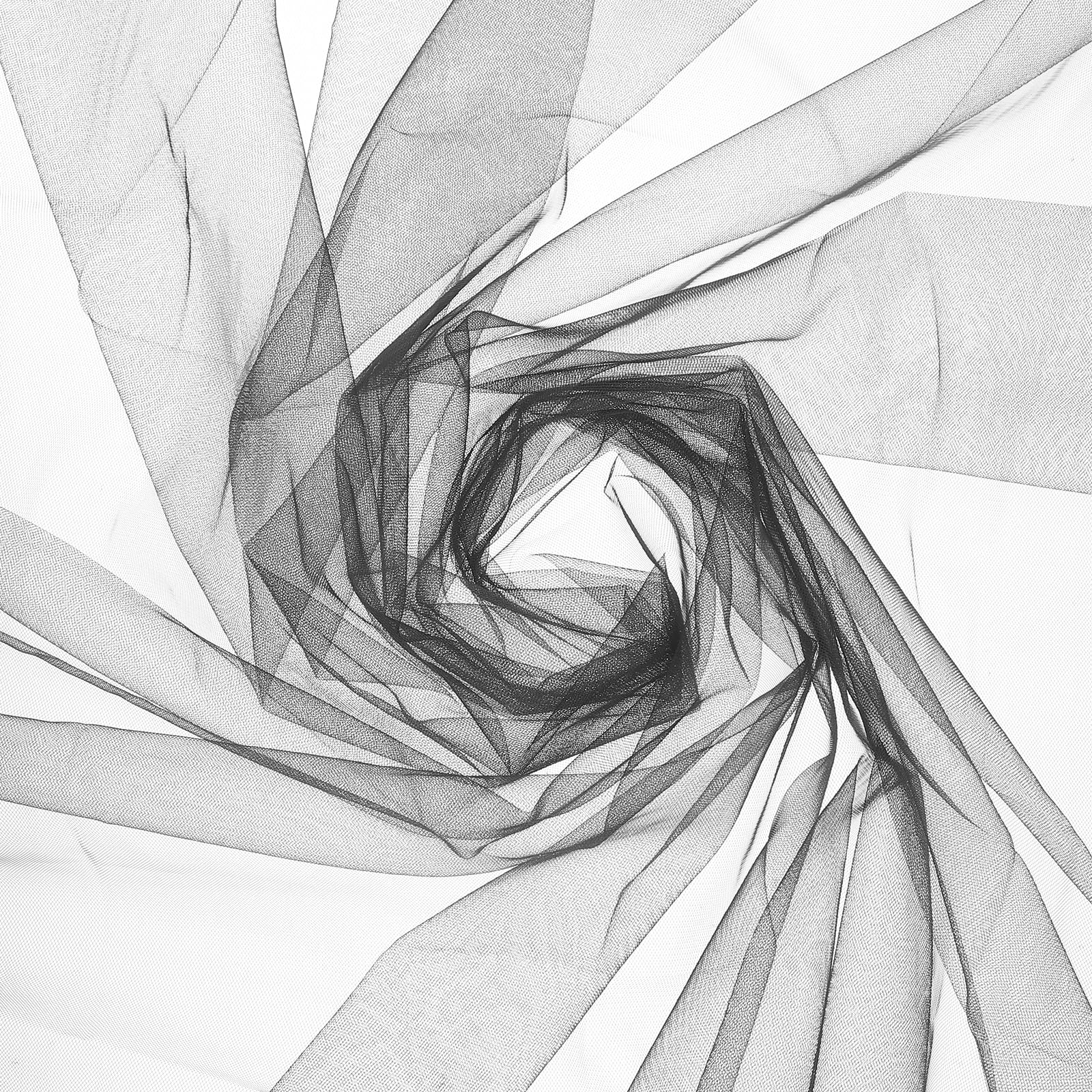 sourcing map Black Sheer Organza Fabric, 8 Yards x 30 Inches Solid Soft Sheer Fabric by the Yard for Wedding Arch Draping Backdrop Decoration Ceiling Decor Bed Curtains DIY Sewing โ image 1