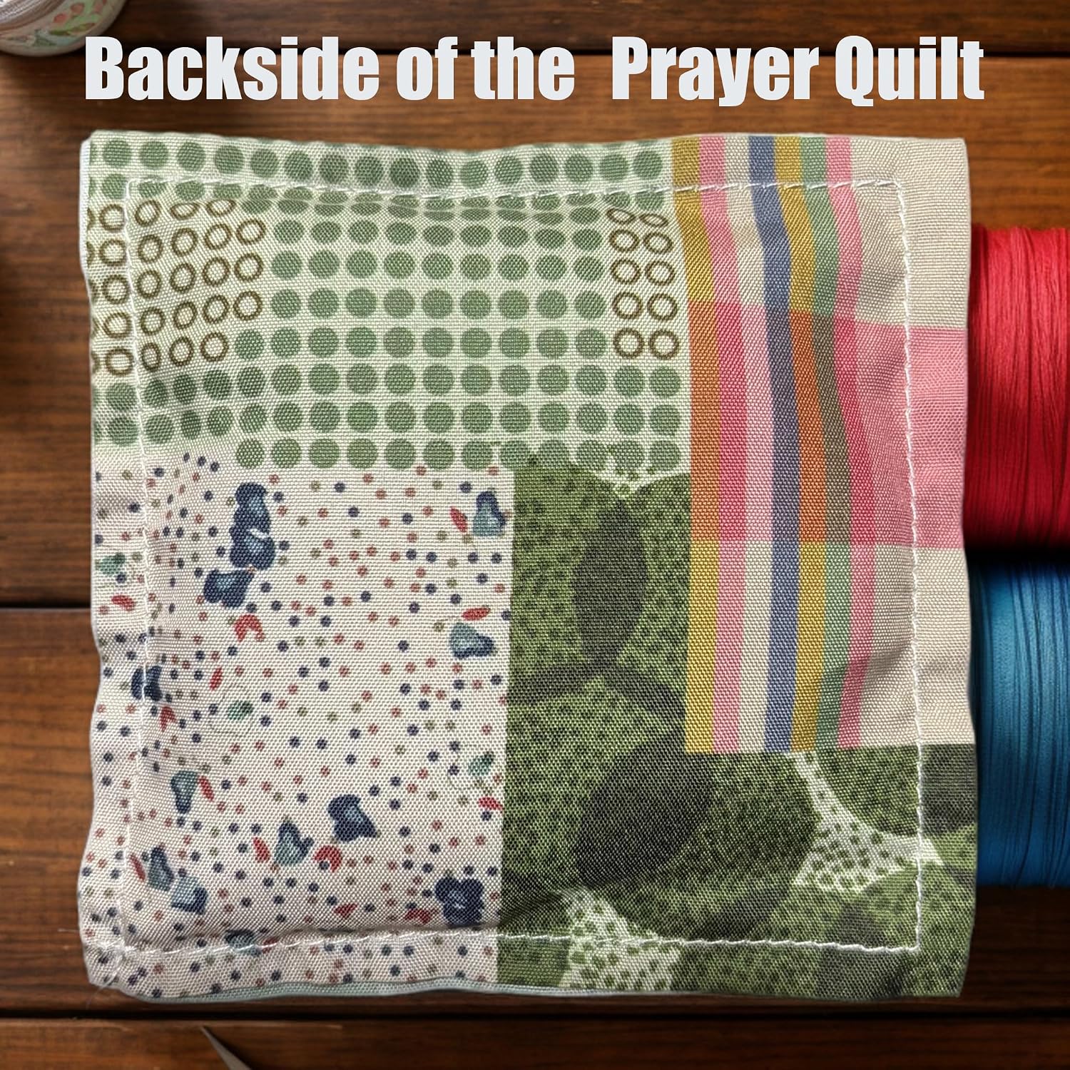 Handmade Pocket Prayer Quilt with Cross Inside, Mini Scripture Quilt, Christian Sympathy Gift